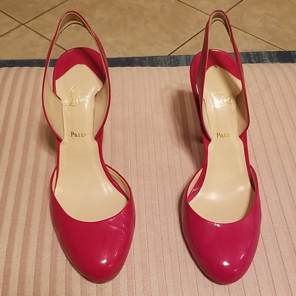 Authentic Christian Louboutin strap heels